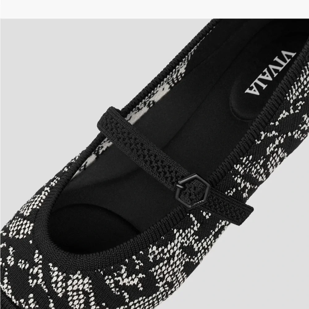 VIVAIA Mary Jane Tamia Almond Toe Black Lace - Picture 9 of 13